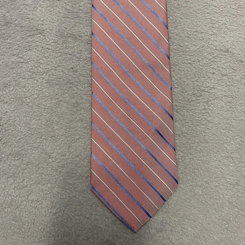 Brooks Brothers 346‎ Silk Neck Tie Red Blue Striped USA